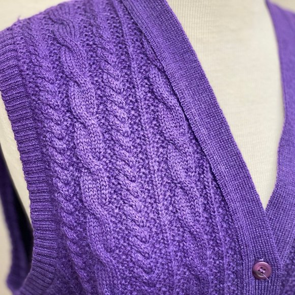 Pendleton Cardigan Vest, Vintage 60s, Size L - Picture 6 of 10